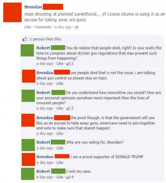 brendan-robert-facebook-troll-mass-shooting-planned-parenthood-comments