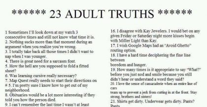 23 Adult Truths ... - Wititudes