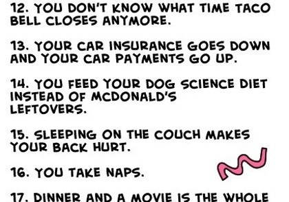 25 ways to tell you are grown up list