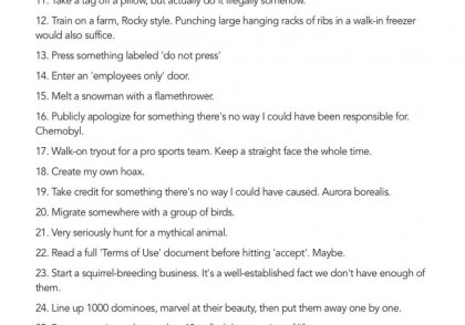 36 things I want to do before I die list