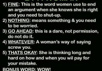 5 deadly terms used by a woman
