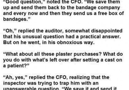 IRS Agent starts giving hospital worker a hard time. His response is brilliant