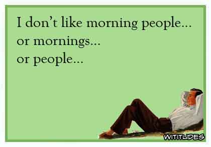 I don't like morning people ... or mornings ... or people ... ecard