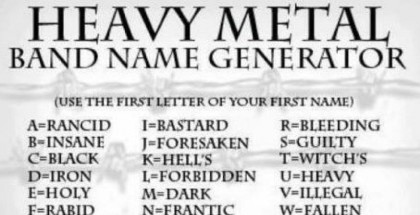 Black metal name generator