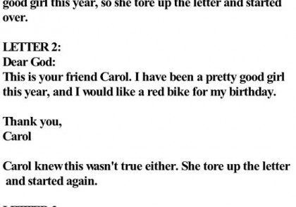 Mom tells her daughter to write a letter explaining why she deserves a bike but what the girl does next is shocking