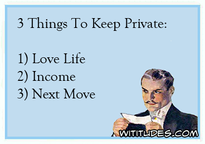 3 Things To Keep Private ecard