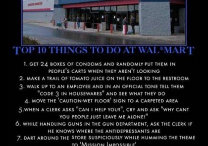Top 10 things to do at Walmart