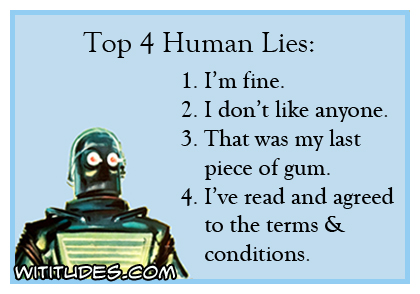Top 4 Human Lies ecard