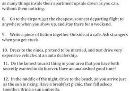 Unusual date ideas list