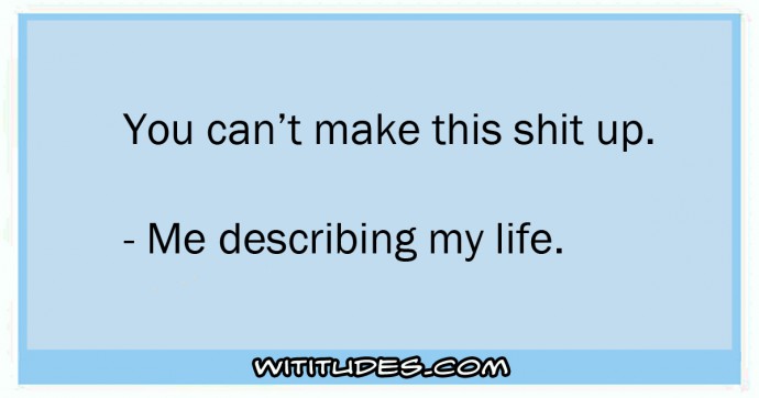 You can't make this up - Me describing my life ecard